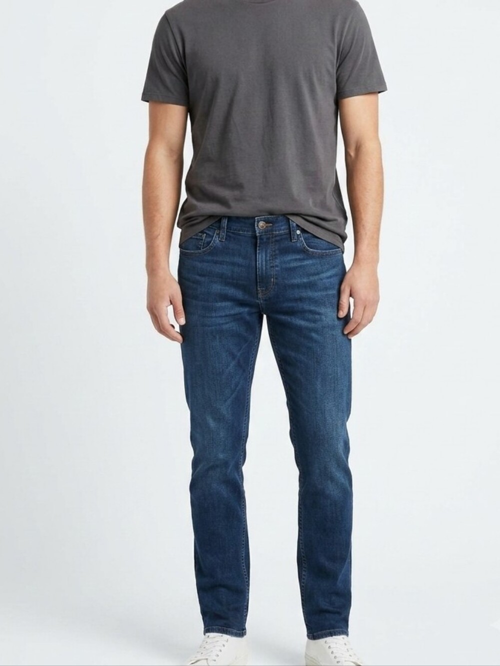 Mugsy Jeans Fulton Mens 33x32 Dark Wash Stretch Denim Straight Slim Pants 33 32